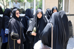 آیین بدرقه کاروان زیارتی دانشجویان دانشگاه بین المللی مذاهب اسلامی به سرزمین کربلای معلی و بزرگداشت شهدای خدمت