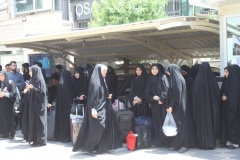 آیین بدرقه کاروان زیارتی دانشجویان دانشگاه بین المللی مذاهب اسلامی به سرزمین کربلای معلی و بزرگداشت شهدای خدمت