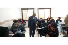 بازدید ریاست محترم دانشگاه بین المللی مذاهب اسلامی از حوزه های امتحانات پایان ترم